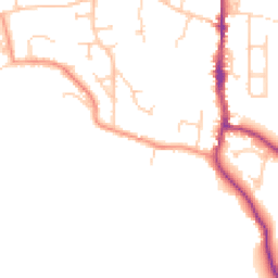 Daytime road noise heatmap for BN5 9DY