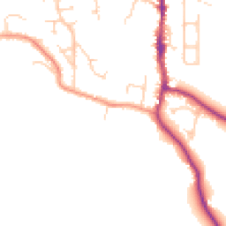 Daytime road noise heatmap for BN5 9EJ