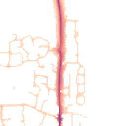 Daytime road noise heatmap for BN5 9JP