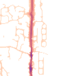 Daytime road noise heatmap for BN5 9LD
