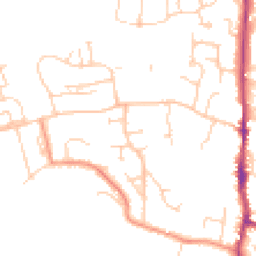 Daytime road noise heatmap for BN5 9UE