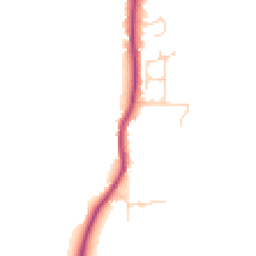 Daytime road noise heatmap for BN5 9XU