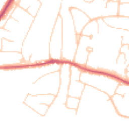 Daytime road noise heatmap for BN6 8AJ