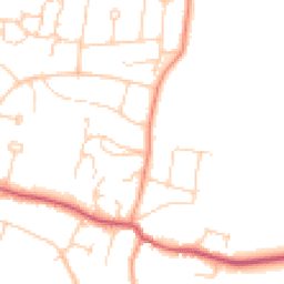 Daytime road noise heatmap for BN6 8BD