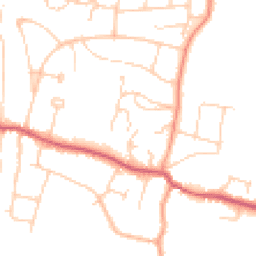 Daytime road noise heatmap for BN6 8BE