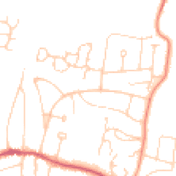 Daytime road noise heatmap for BN6 8DD