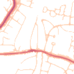 Daytime road noise heatmap for BN6 8EY
