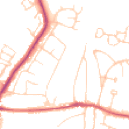 Daytime road noise heatmap for BN6 8HQ