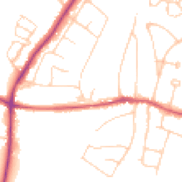 Daytime road noise heatmap for BN6 8JE