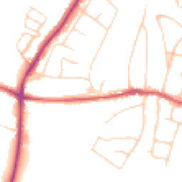 Daytime road noise heatmap for BN6 8JF