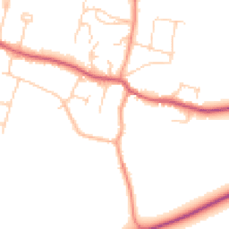 Daytime road noise heatmap for BN6 8NA