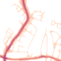 Daytime road noise heatmap for BN6 8PH