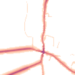 Daytime road noise heatmap for BN6 8SS