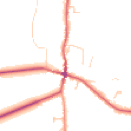 Daytime road noise heatmap for BN6 8SY