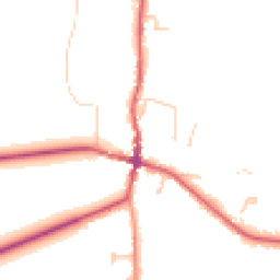 Daytime road noise heatmap for BN6 8TA