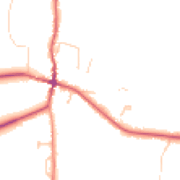 Daytime road noise heatmap for BN6 8UA