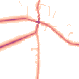 Daytime road noise heatmap for BN6 8UL