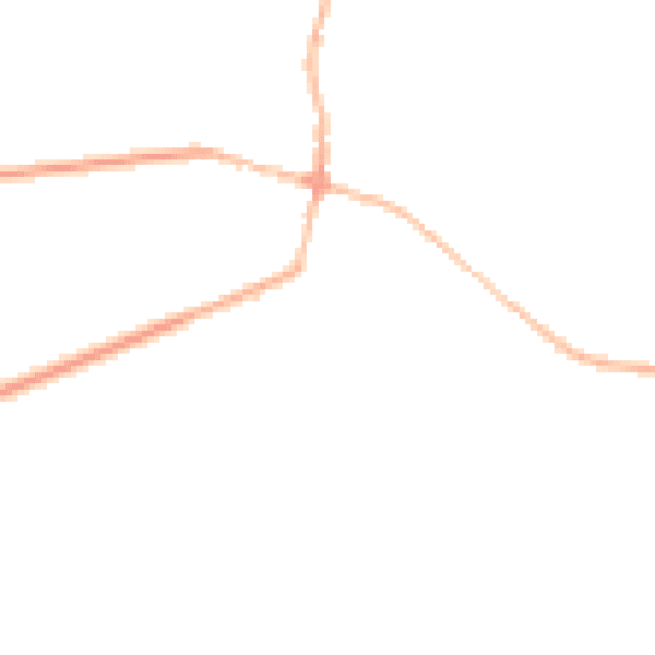 Night-time road noise heatmap for BN6 8UL