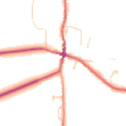 Daytime road noise heatmap for BN6 8UQ