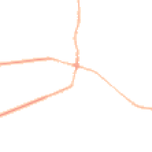 Night-time road noise heatmap for BN6 8UQ