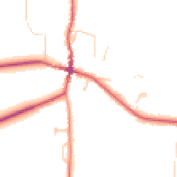 Daytime road noise heatmap for BN6 8WA