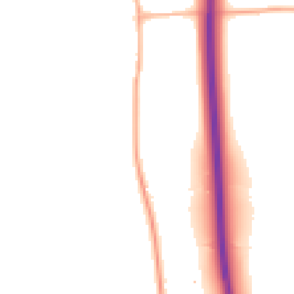 Night-time road noise heatmap for BN6 9BJ