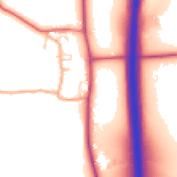Daytime road noise heatmap for BN6 9BW