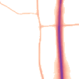 Night-time road noise heatmap for BN6 9BW