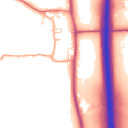 Daytime road noise heatmap for BN6 9BX