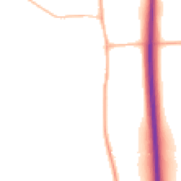Night-time road noise heatmap for BN6 9BX