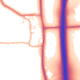 Daytime road noise heatmap for BN6 9DA