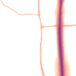 Night-time road noise heatmap for BN6 9DA