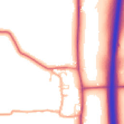 Daytime road noise heatmap for BN6 9DB