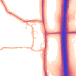 Daytime road noise heatmap for BN6 9DF
