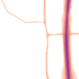 Night-time road noise heatmap for BN6 9DF