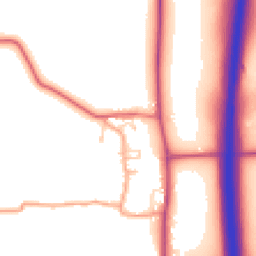 Daytime road noise heatmap for BN6 9DG