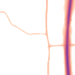 Night-time road noise heatmap for BN6 9DG