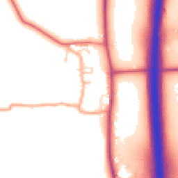 Daytime road noise heatmap for BN6 9DJ
