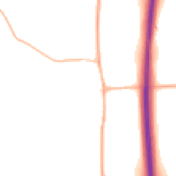 Night-time road noise heatmap for BN6 9DN
