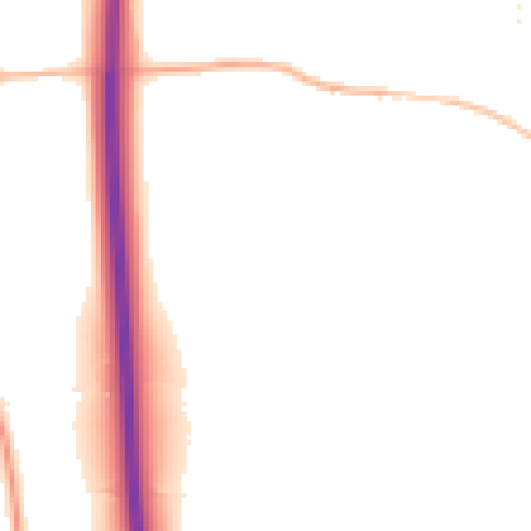 Night-time road noise heatmap for BN6 9ER