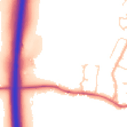 Daytime road noise heatmap for BN6 9EY