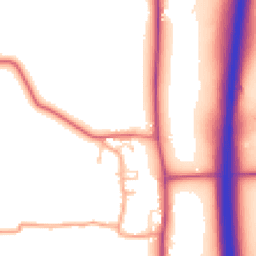 Daytime road noise heatmap for BN6 9FR