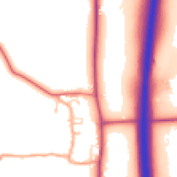 Daytime road noise heatmap for BN6 9FY