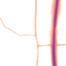 Night-time road noise heatmap for BN6 9FY
