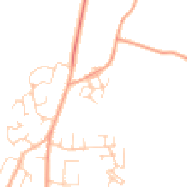 Daytime road noise heatmap for BN6 9GG