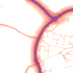 Daytime road noise heatmap for BN6 9LD