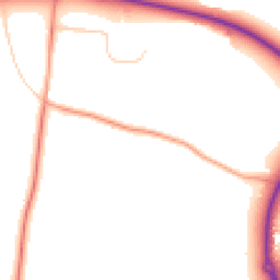 Daytime road noise heatmap for BN6 9LE