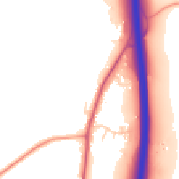 Daytime road noise heatmap for BN6 9LF