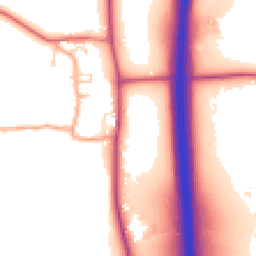 Daytime road noise heatmap for BN6 9NW