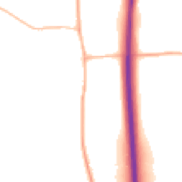 Night-time road noise heatmap for BN6 9NW